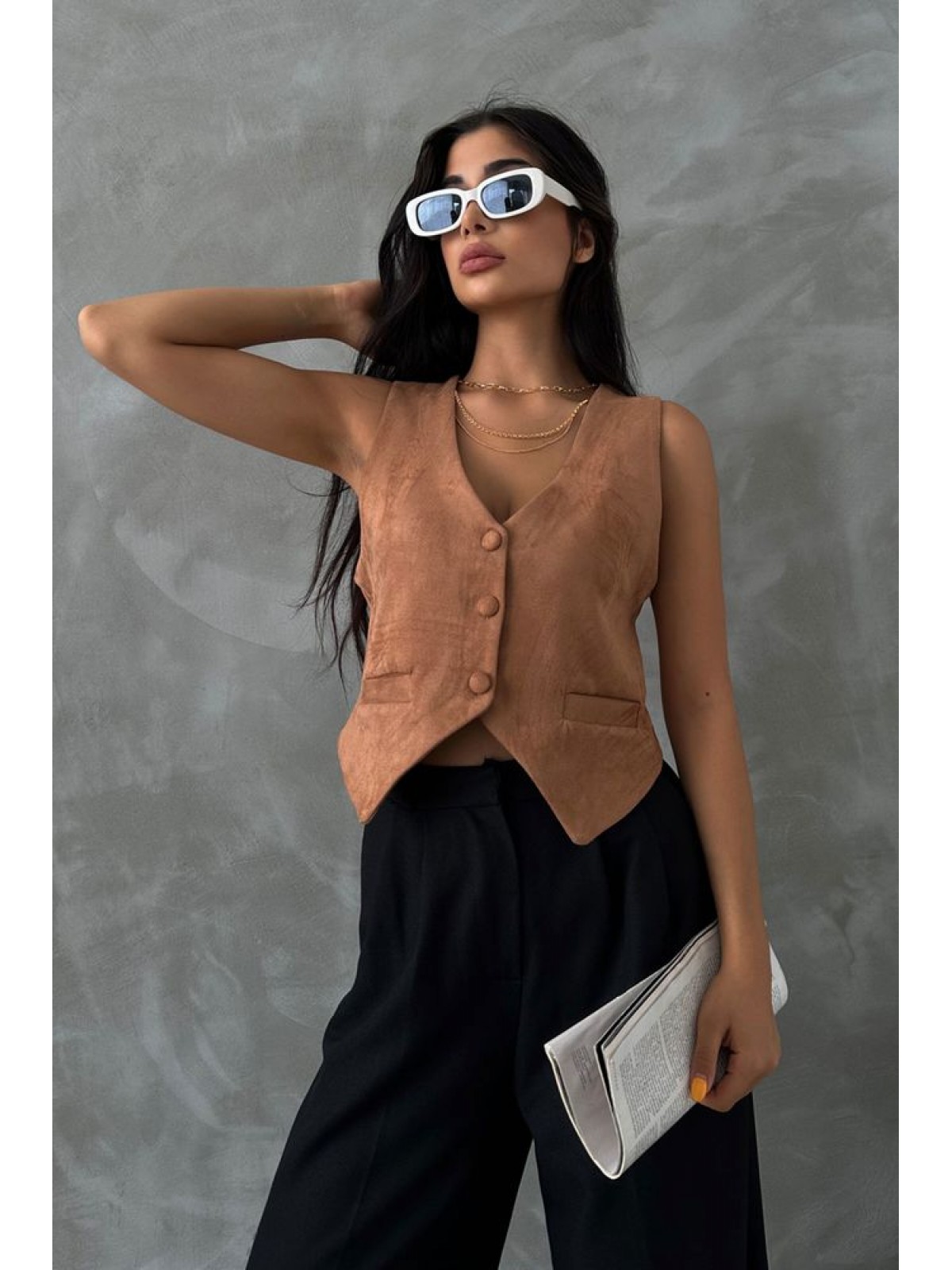 Suet Toptan Yelek - Taba | TOPSHOW | f1528