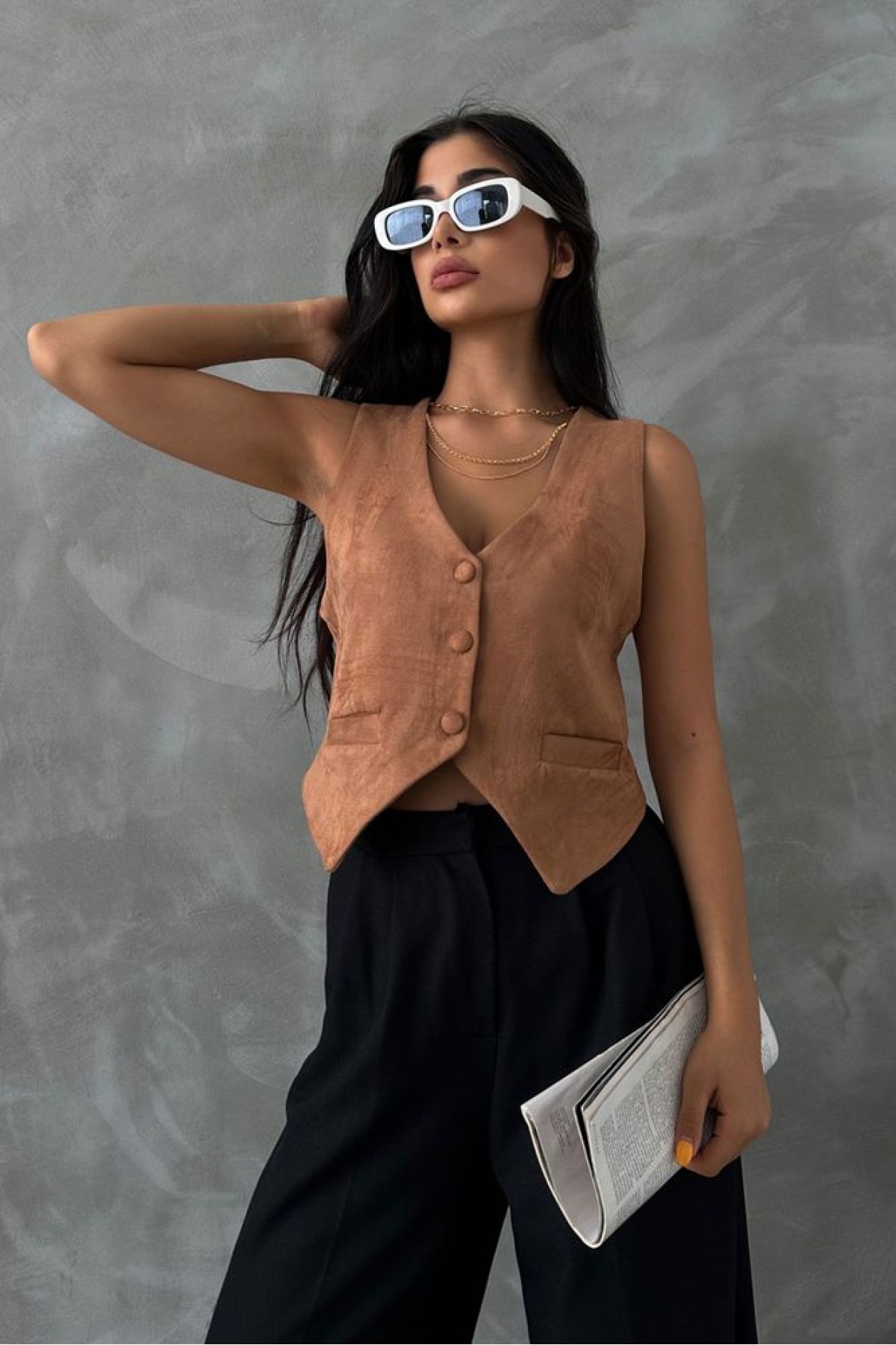 Suet Toptan Yelek - Taba | TOPSHOW | f1528