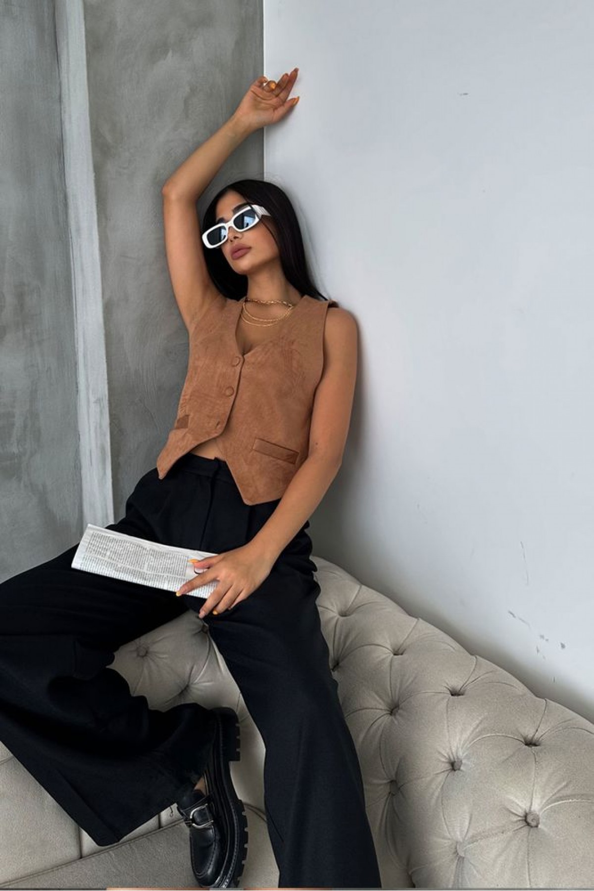 Suet Toptan Yelek - Taba | TOPSHOW | f1528