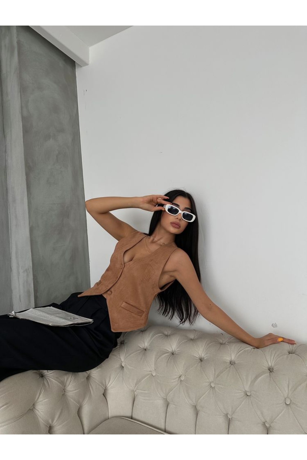 Suet Toptan Yelek - Taba | TOPSHOW | f1528