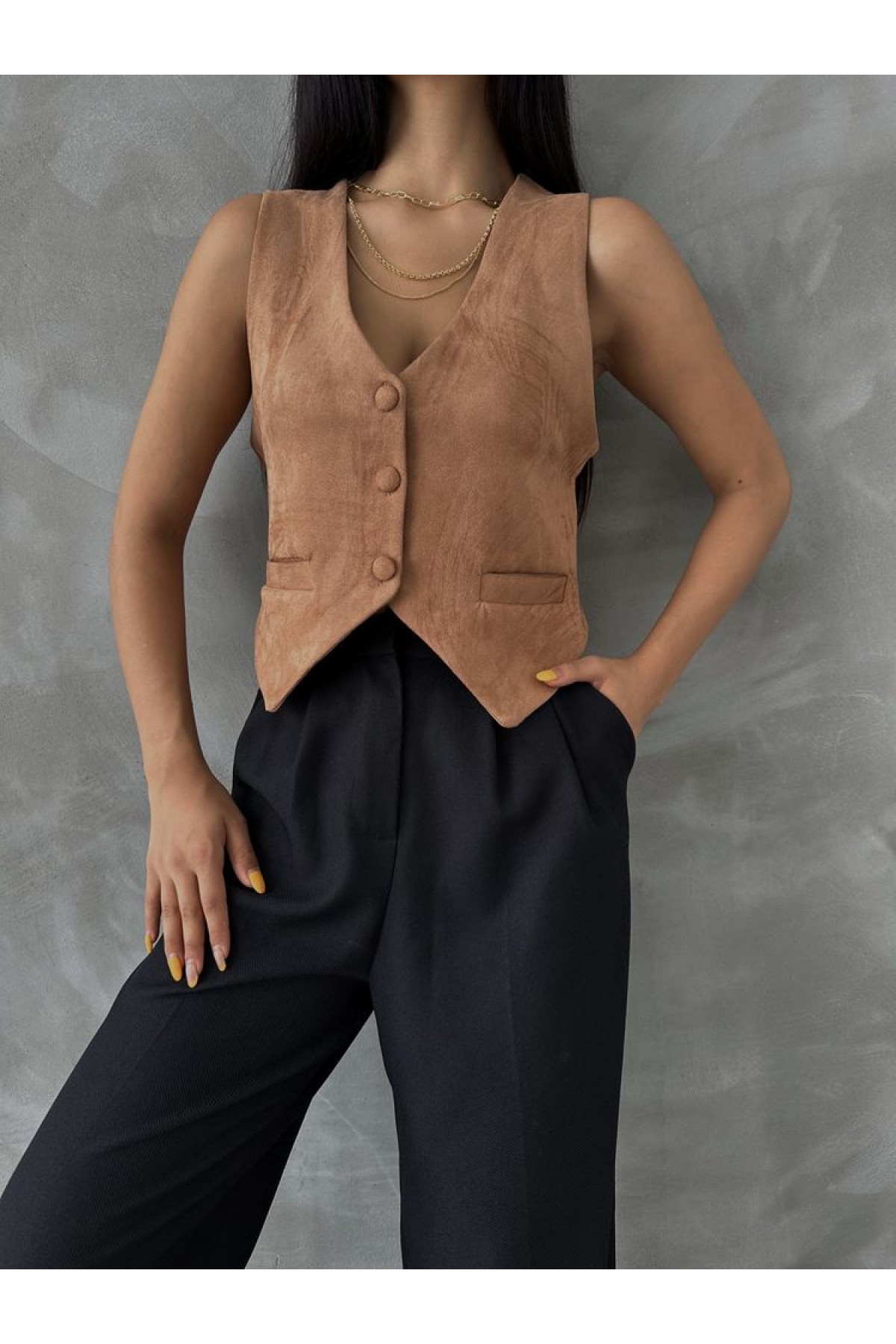 Suet Toptan Yelek - Taba | TOPSHOW | f1528