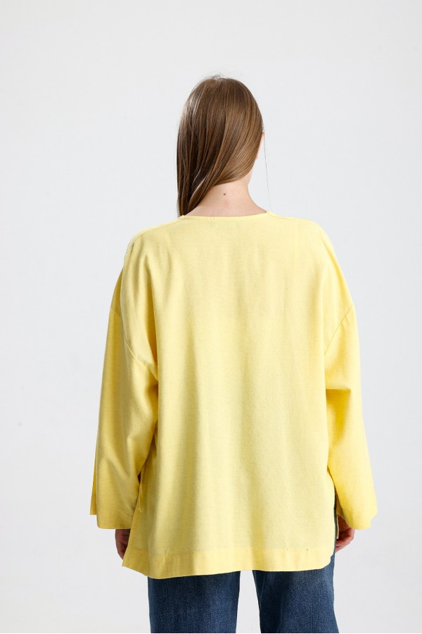 butter dokulu kimono -Sarı