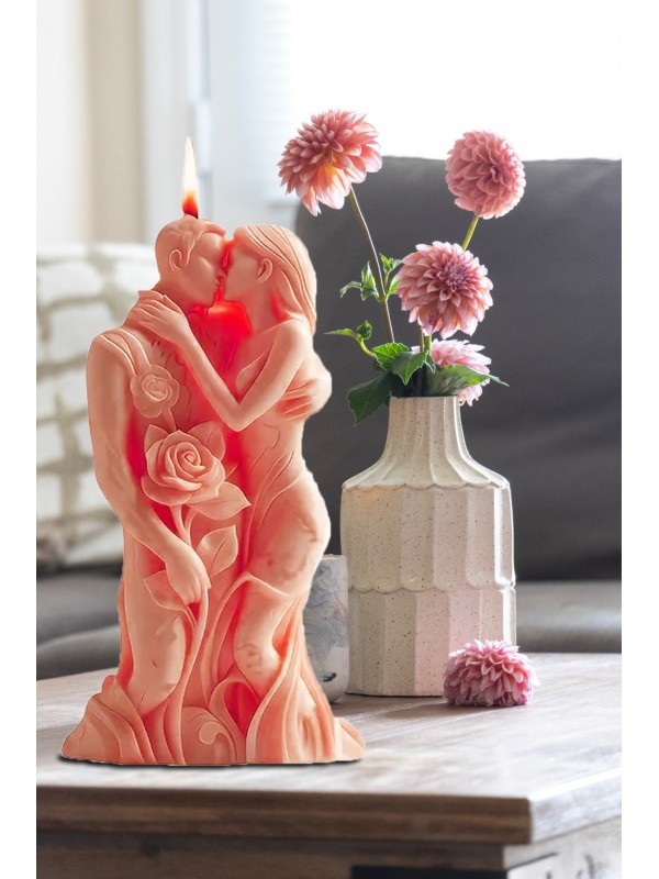 Amber Scented Love Invitation Candle -Pink