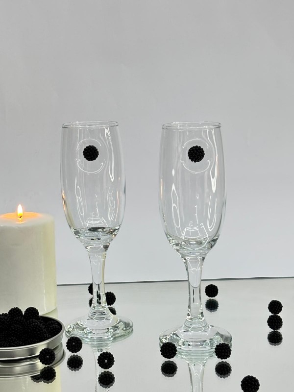 Blackberry Cocktail Glass -black