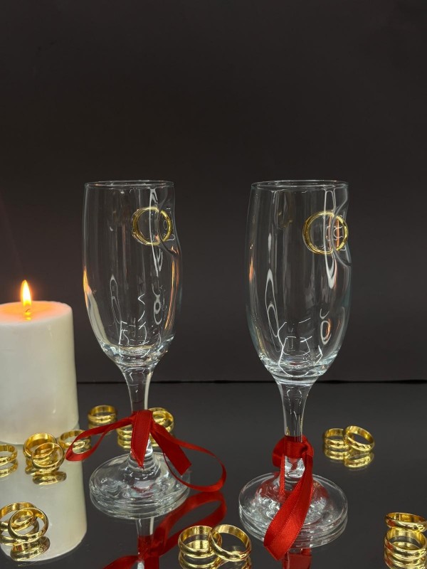 Steel Inner Ring Cocktail Glass -Gold