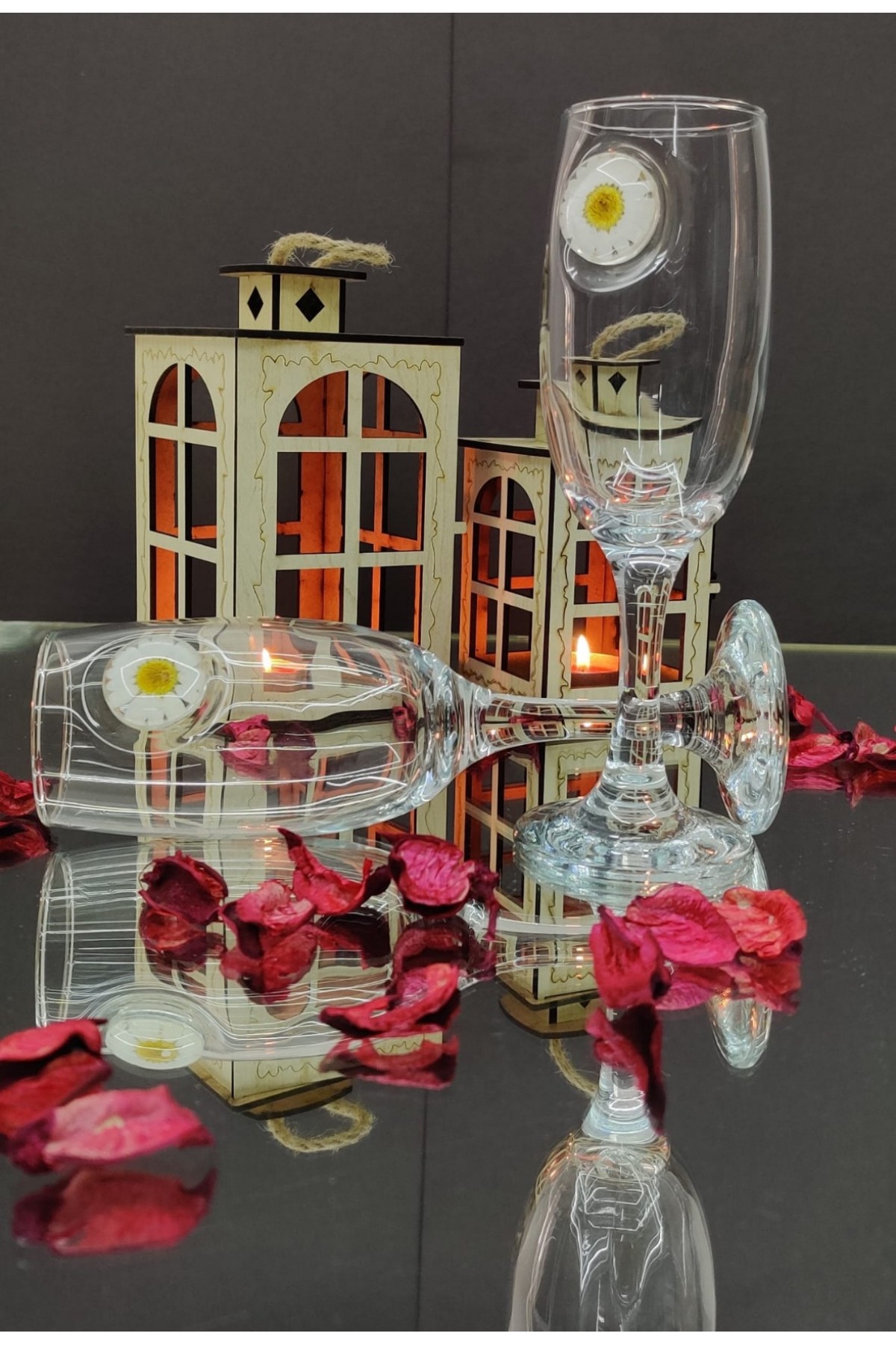 Papatya Kokteyl Kadehi -Beyaz