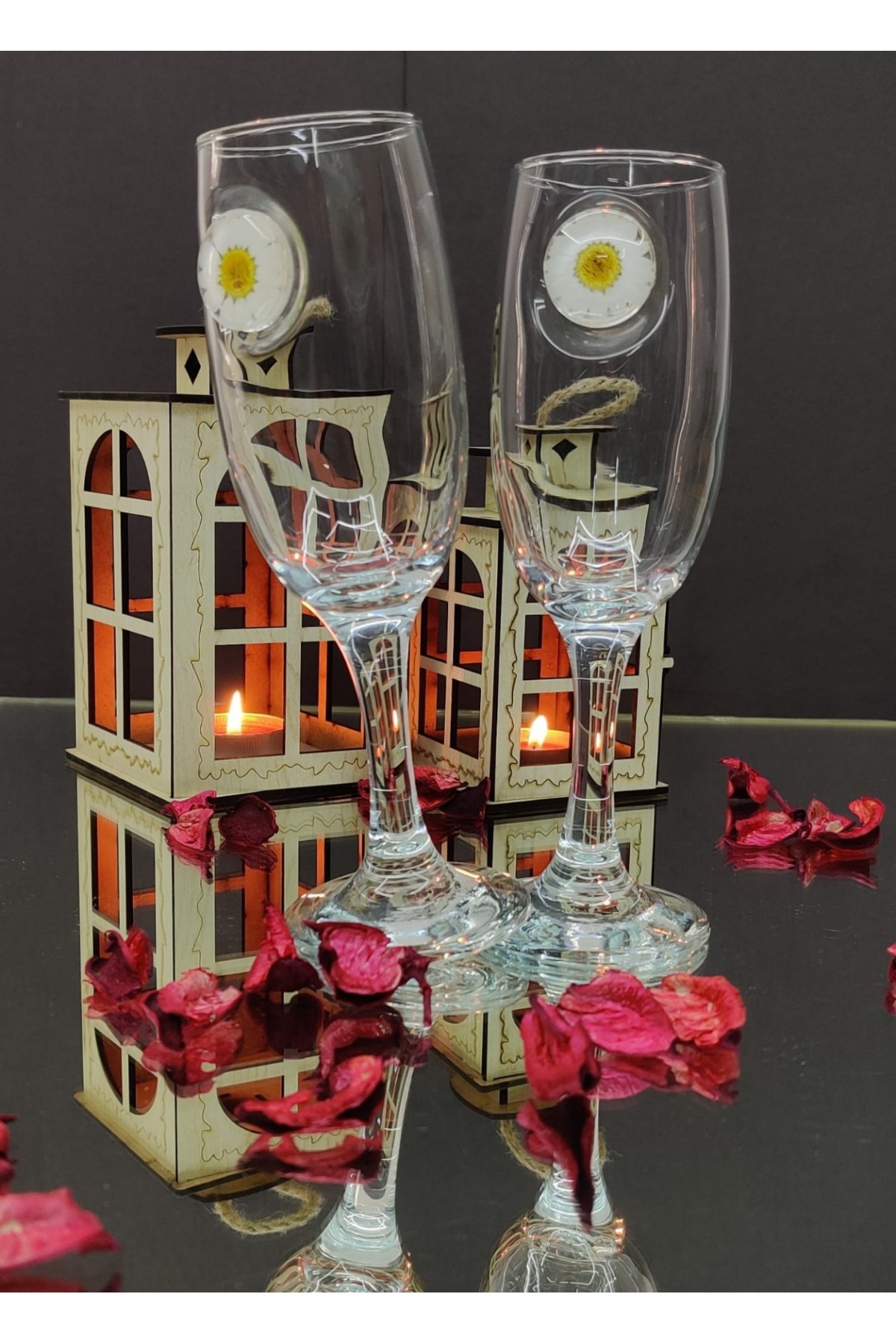 Papatya Kokteyl Kadehi -Beyaz