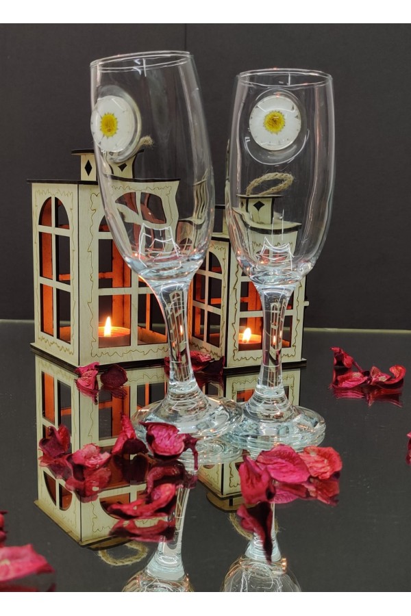 Papatya Kokteyl Kadehi -Beyaz