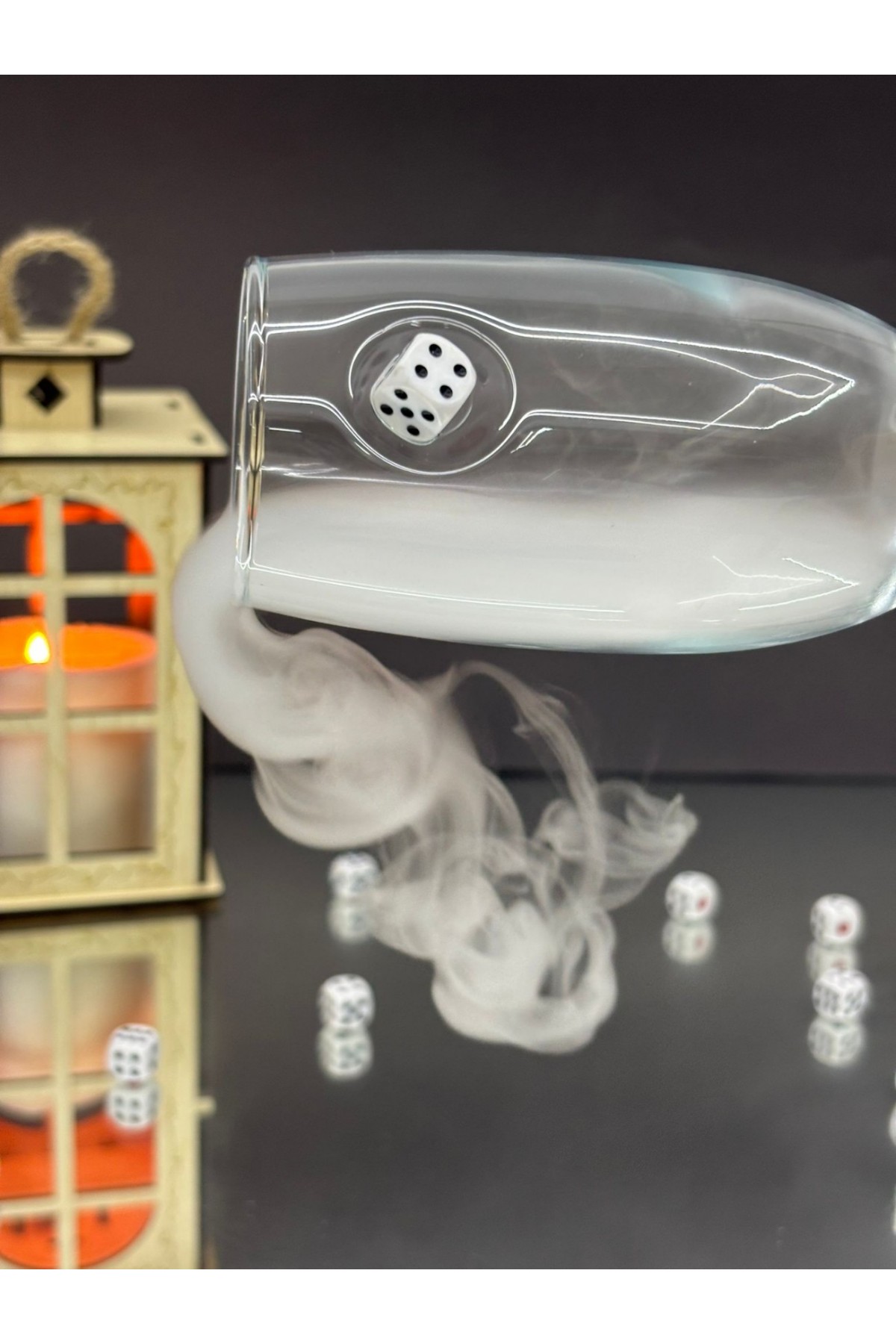 Zar Detaylı Kokteyl Kadehi -Beyaz