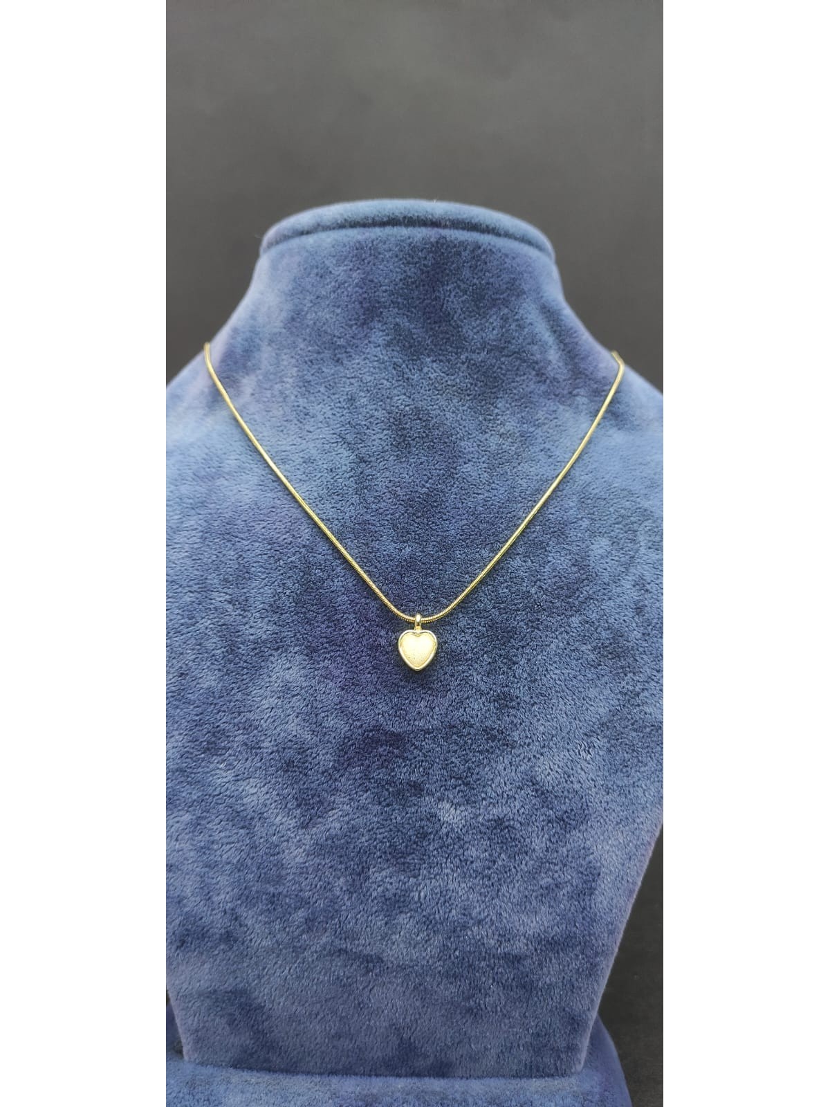 Küçük Kalp Figürlü Gold Renk İnce Zincir Kolye -Altın