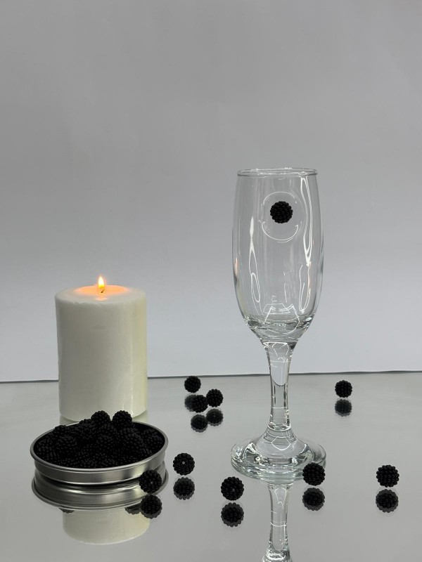 Blackberry Cocktail Glass -black