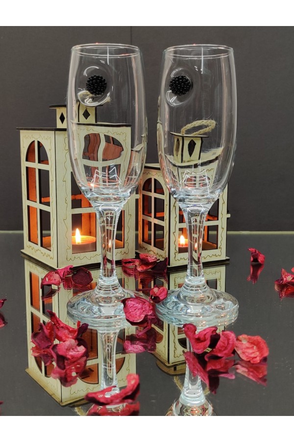 Siyah Böğürtlen Kokteyl Kadehi -siyah