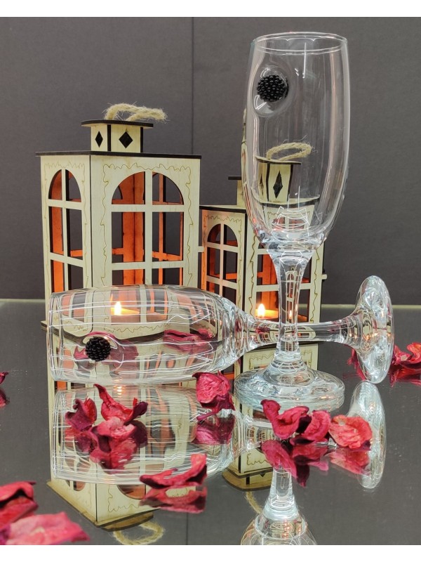 Siyah Böğürtlen Kokteyl Kadehi -siyah