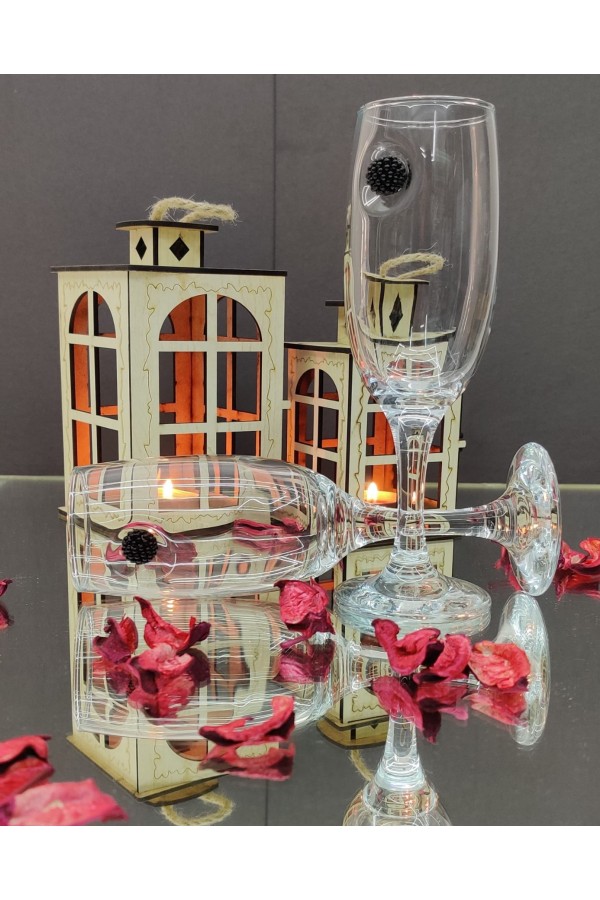 Siyah Böğürtlen Kokteyl Kadehi -siyah