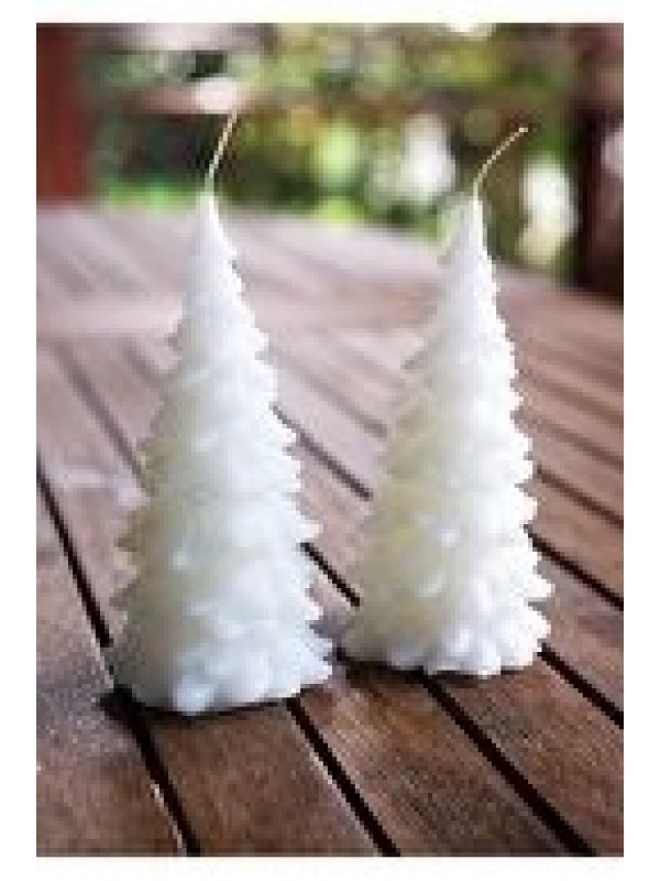 White Pine Tree Candle White Scented Candle -White