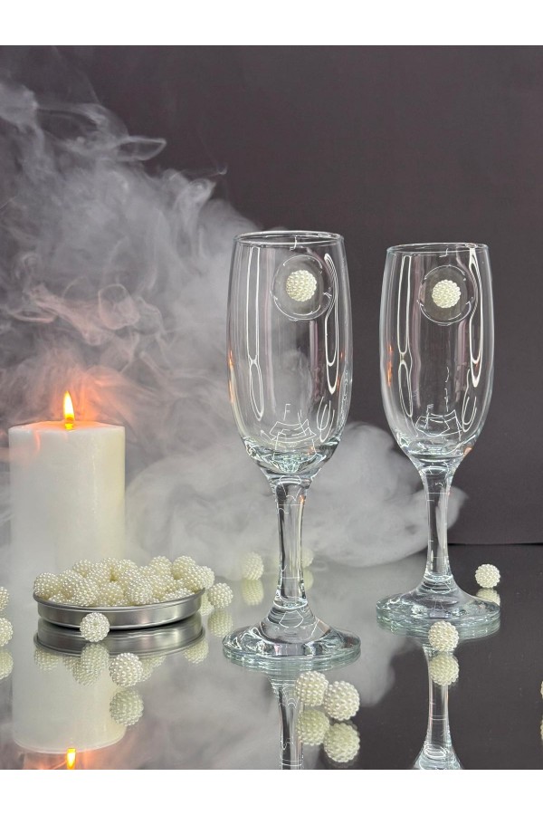 Beyaz Böğürtlen Kokteyl Kadehi -Beyaz