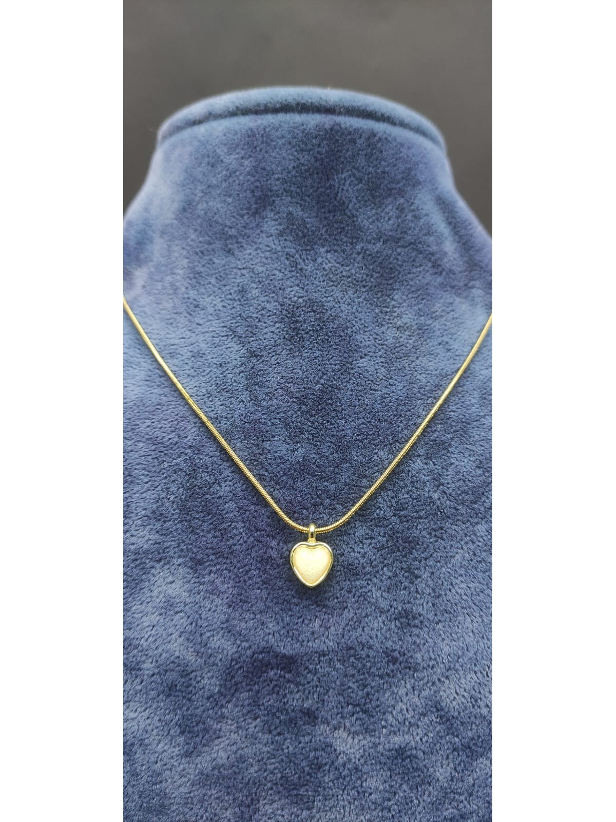 Küçük Kalp Figürlü Gold Renk İnce Zincir Kolye -Altın