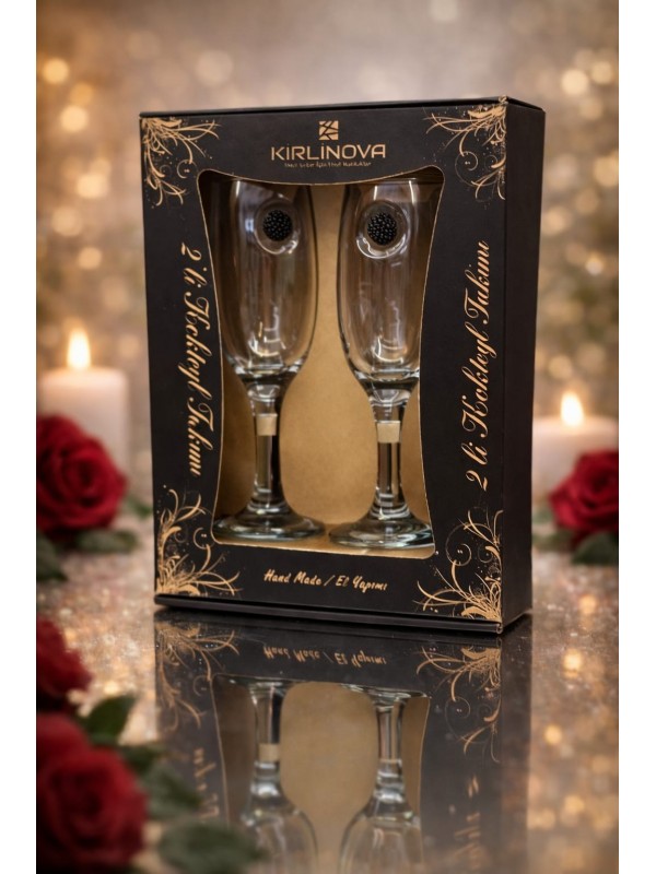 Blackberry Cocktail Glass -black