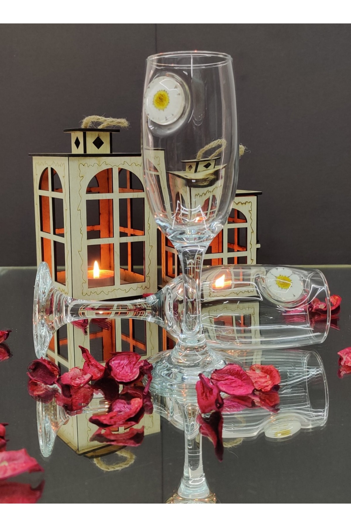 Papatya Kokteyl Kadehi -Beyaz