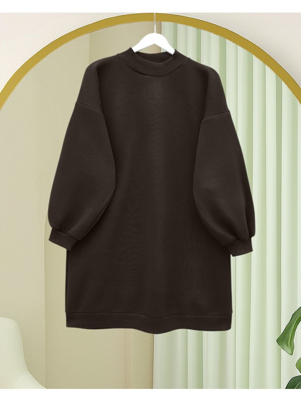 Throat Three Thread Sweat    -Dark Coffee