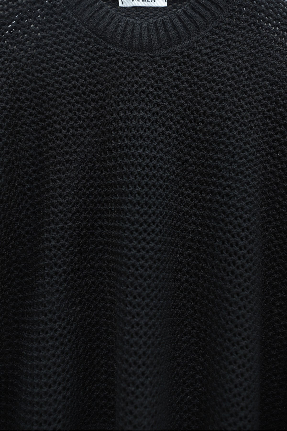 Yarasa Kol Ajurlu Triko Kazak -Siyah