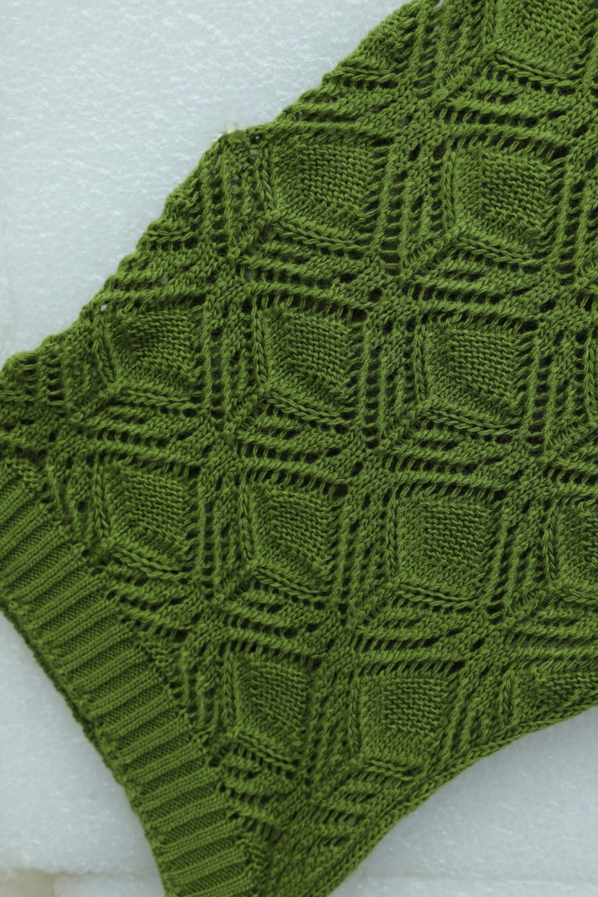 Round Neck Batwing Sleeve Openwork Knit Sweater -Khaki