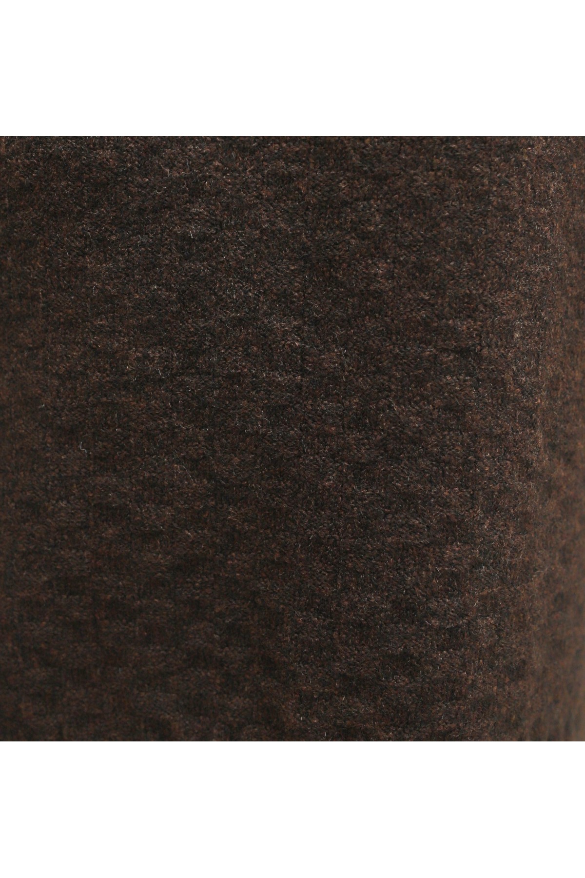 Round Neck Ribbed Loose Knit Tunic -Brown