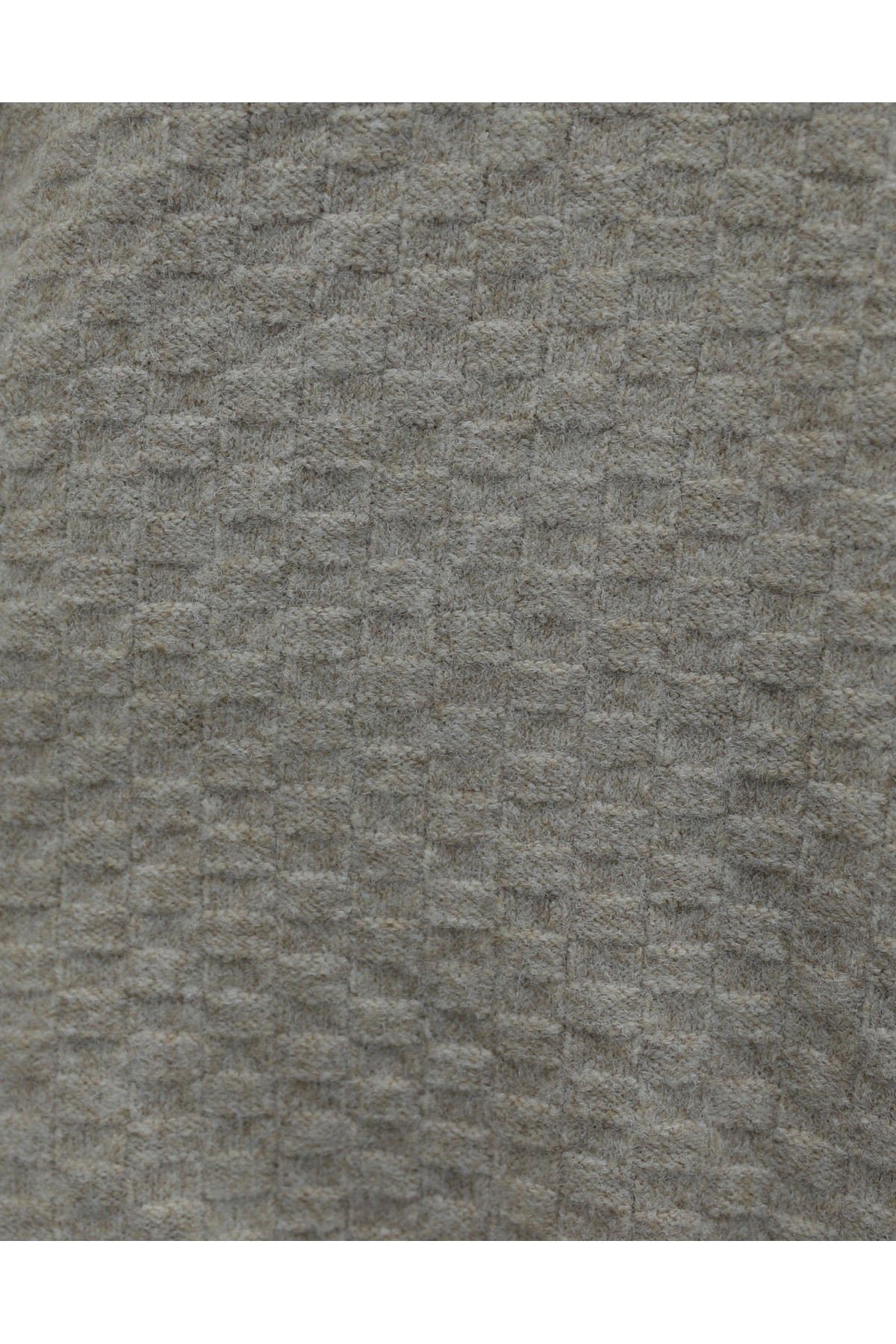 Round Neck Ribbed Loose Knit Tunic -Light Mink