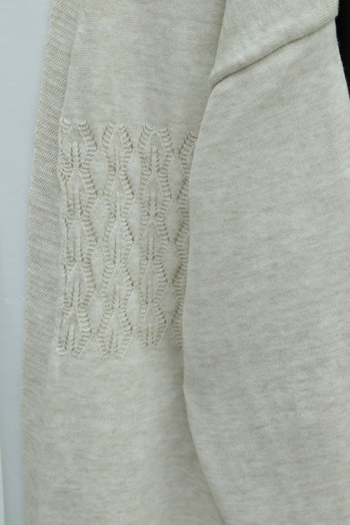 Araboy Openwork Knit Cardigan -Stone