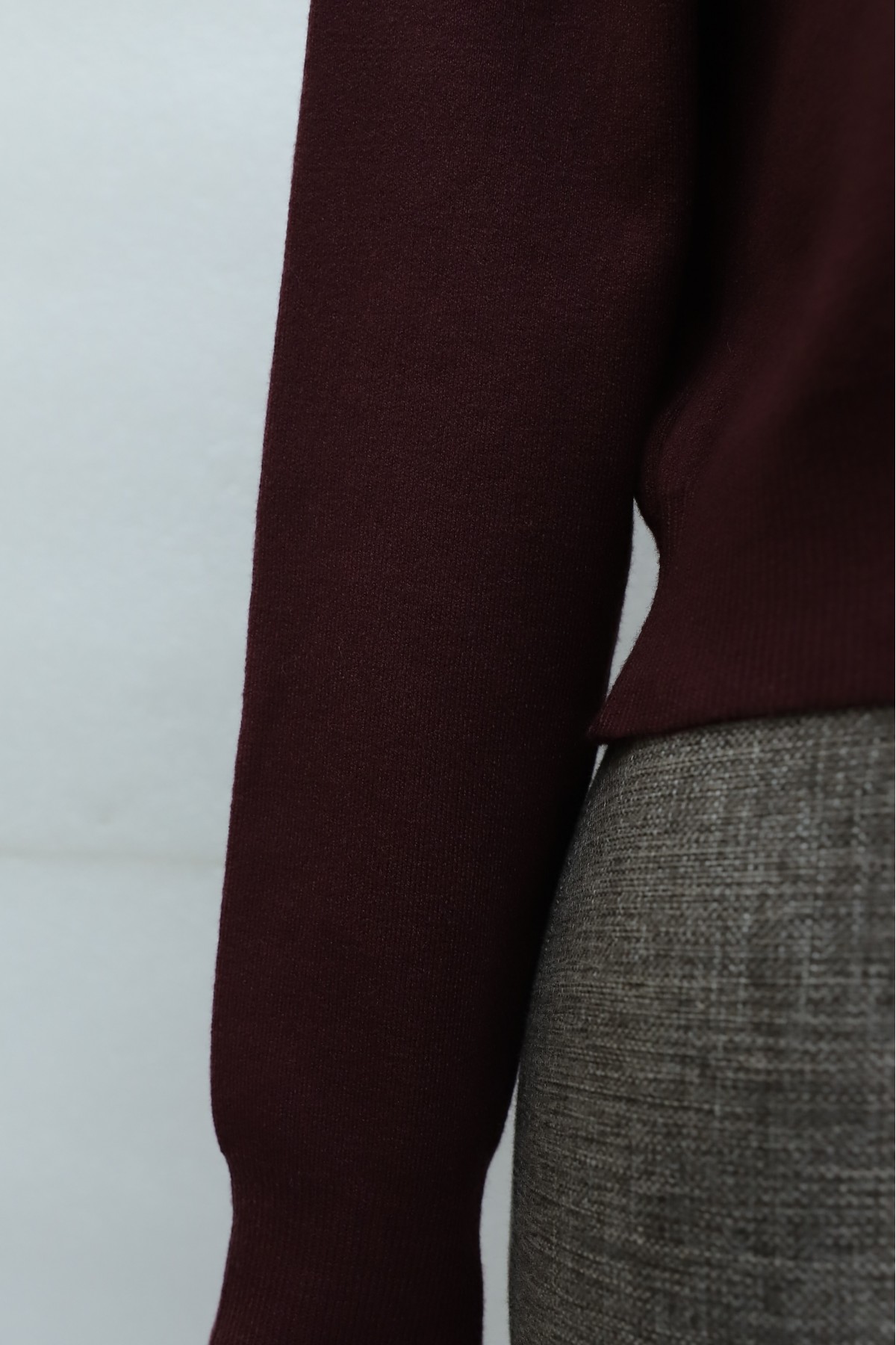 V-Neck Button-Front Knit Cardigan -Damson