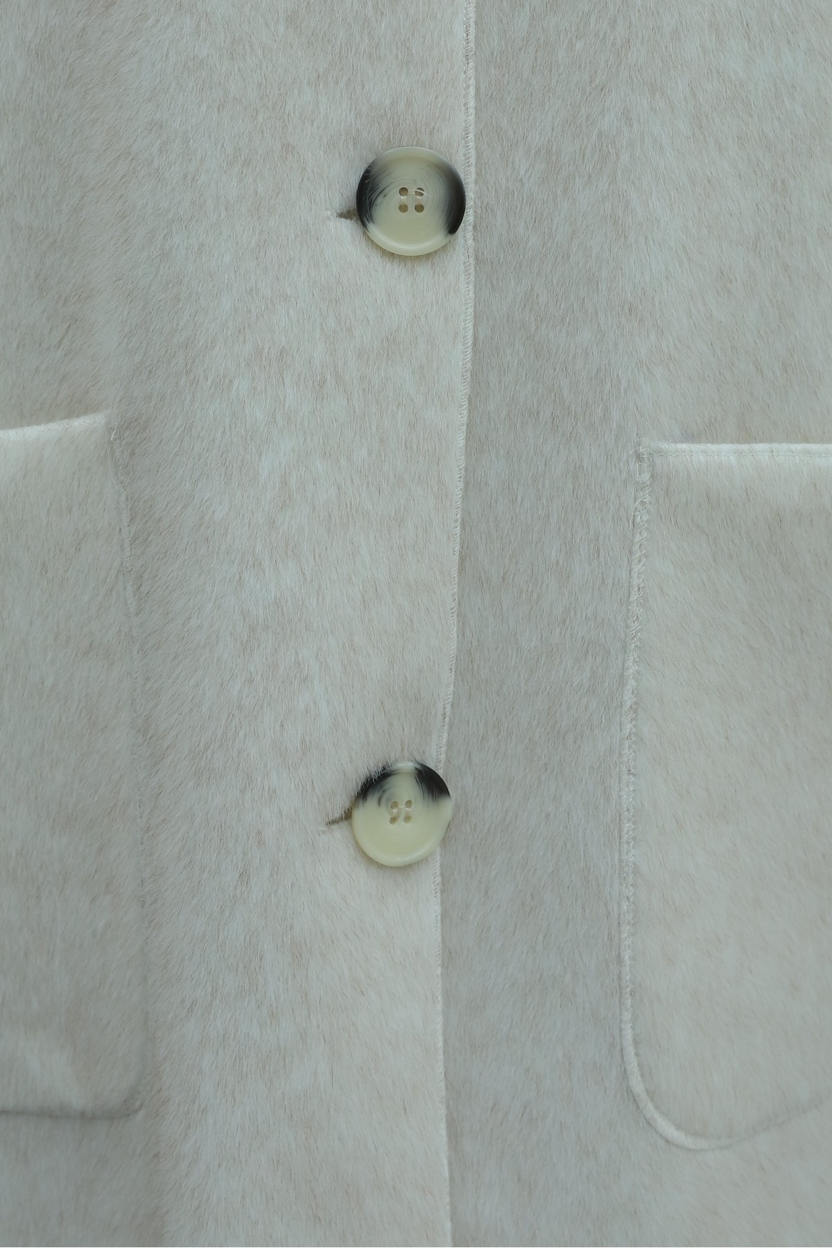 Chain Detailed Tunnel Laced Vest -Cream color