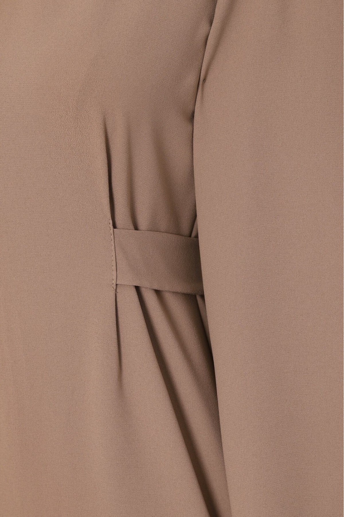 Judge Collar Lace Detailed Dress  -Mink color