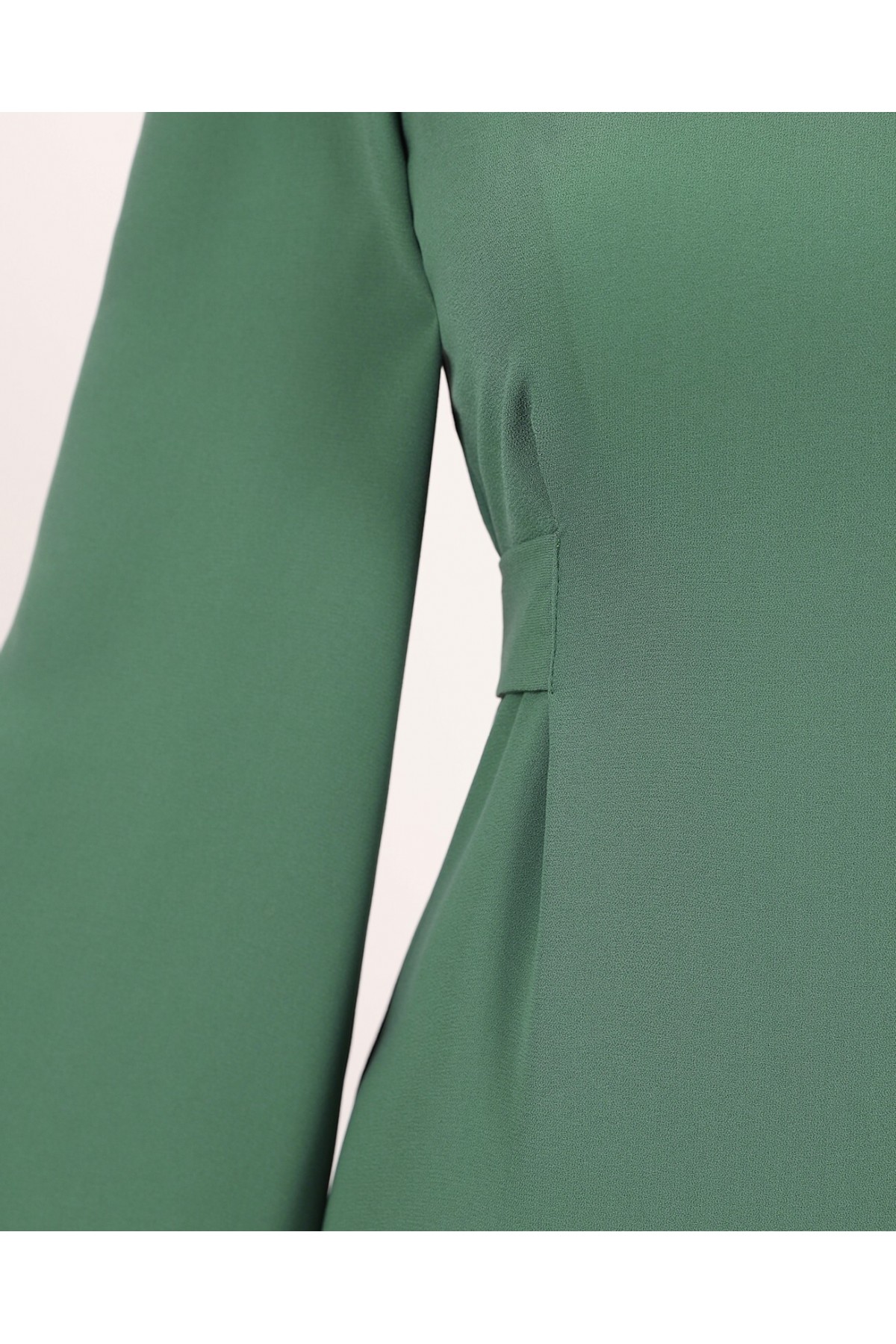 Judge Collar Lace Detailed Dress -Green