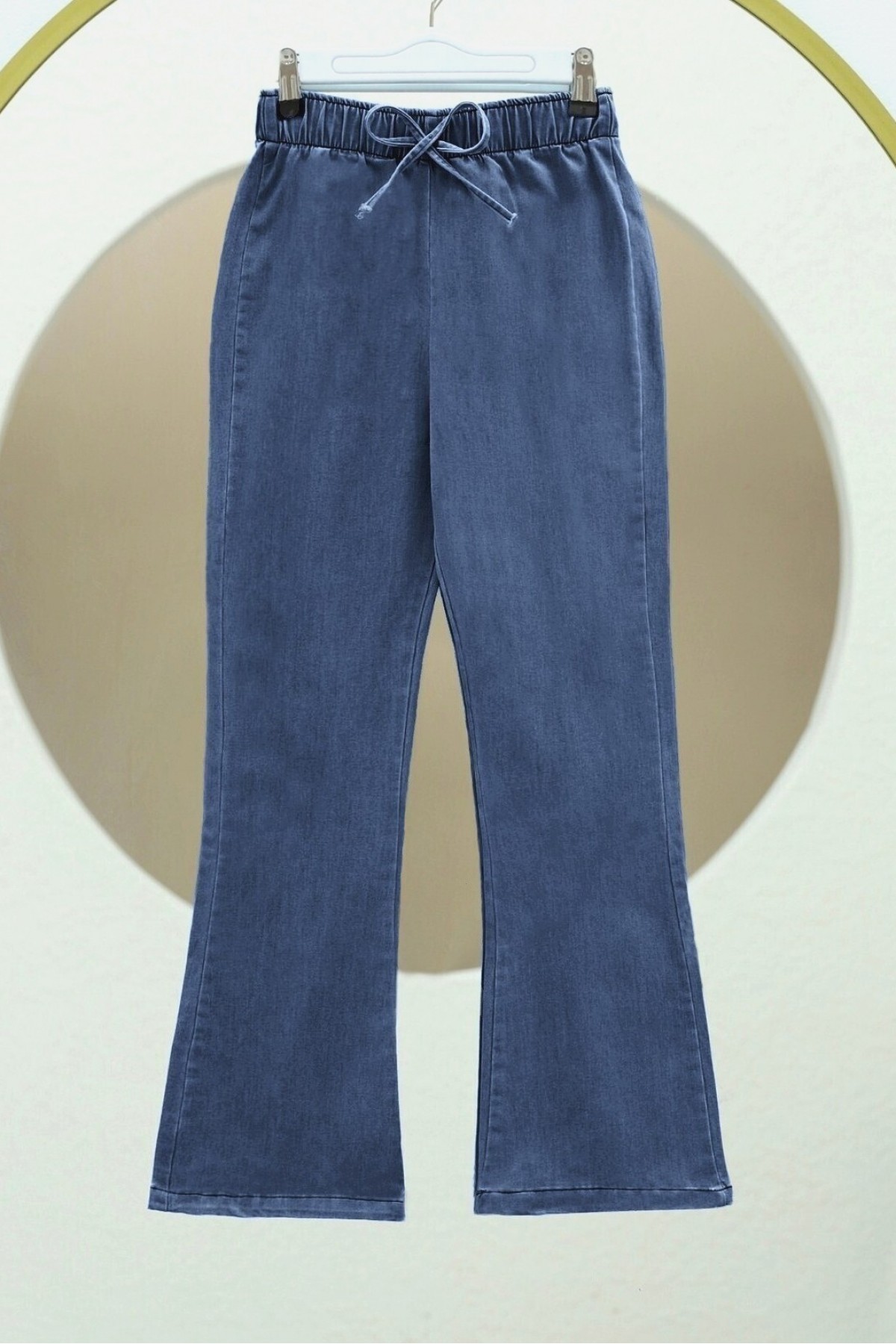 Spanish Leg Lace Detail Jeans  -Ice Blue