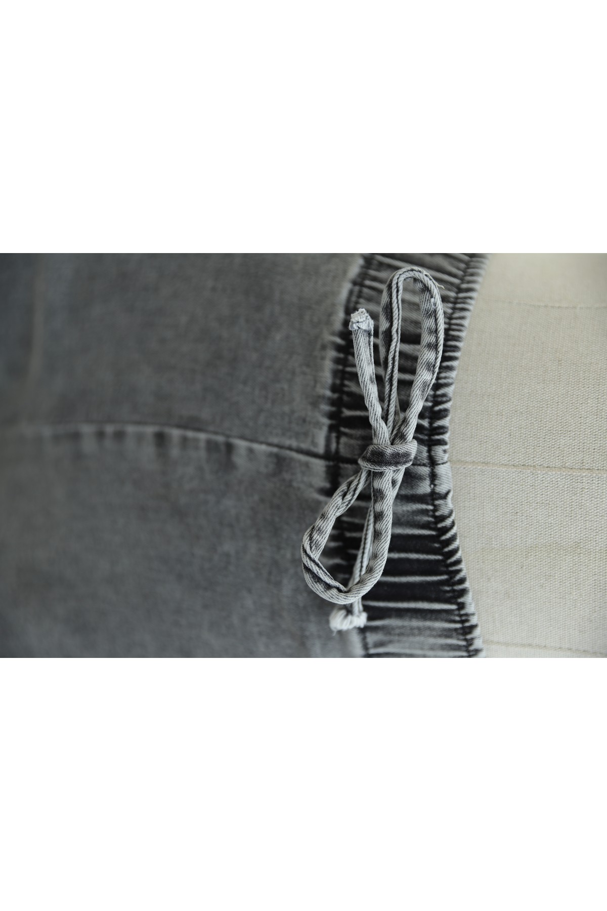 Spanish Leg Lace Detail Jeans  - Light grey