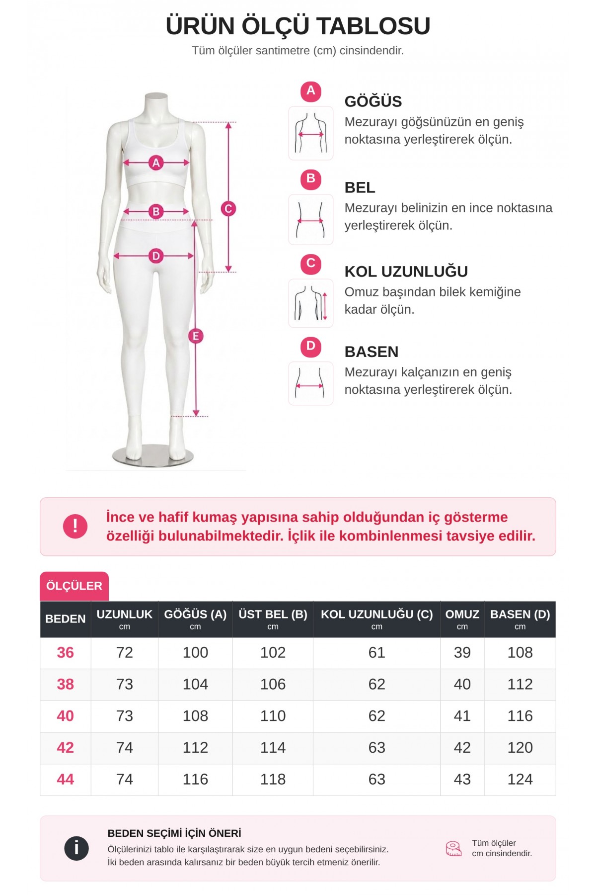 Robadan Fırfırlı Düğmeli Rayon Tunik -Pembe