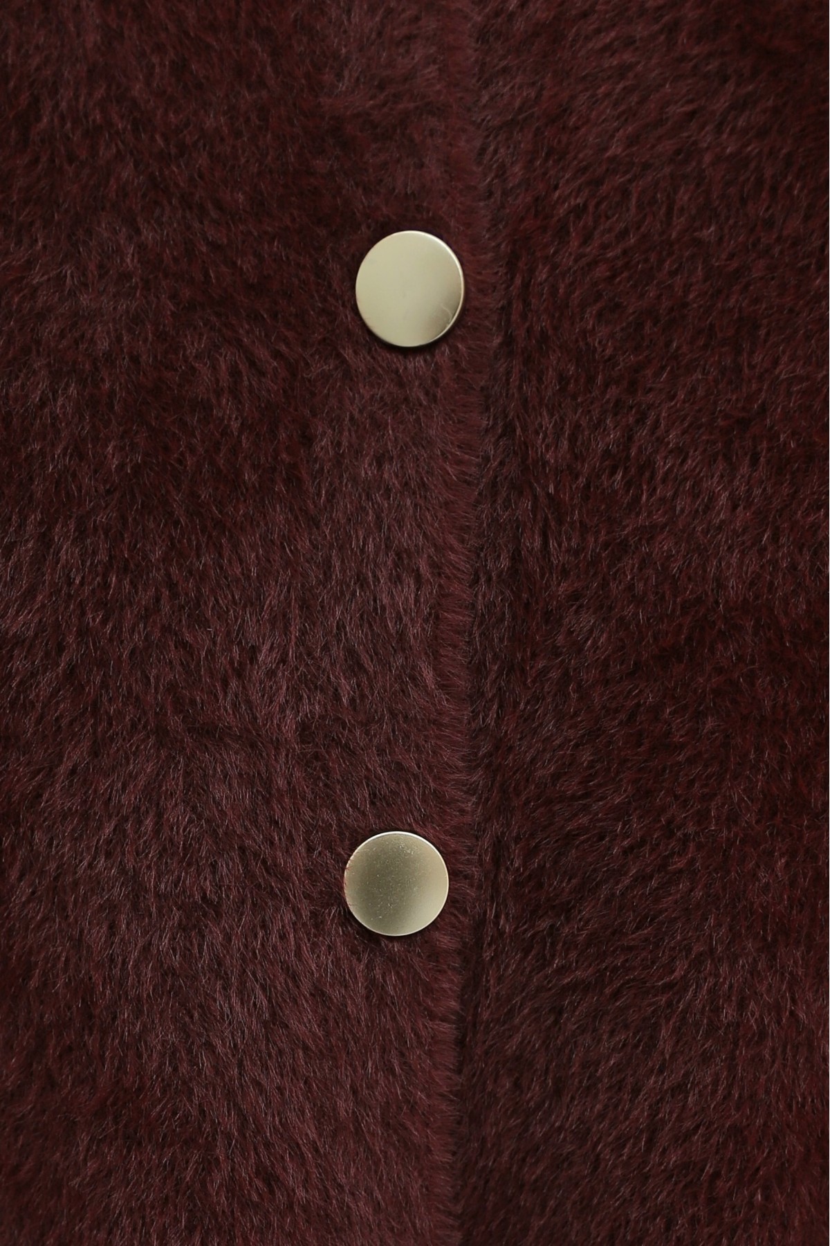 Hooded Cardigan with Buttons, Two Pockets, and Textured Knit Detail -Maroon