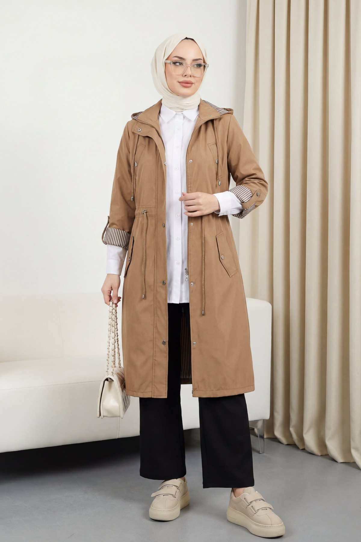 Striped Trench Coat       -Snuff