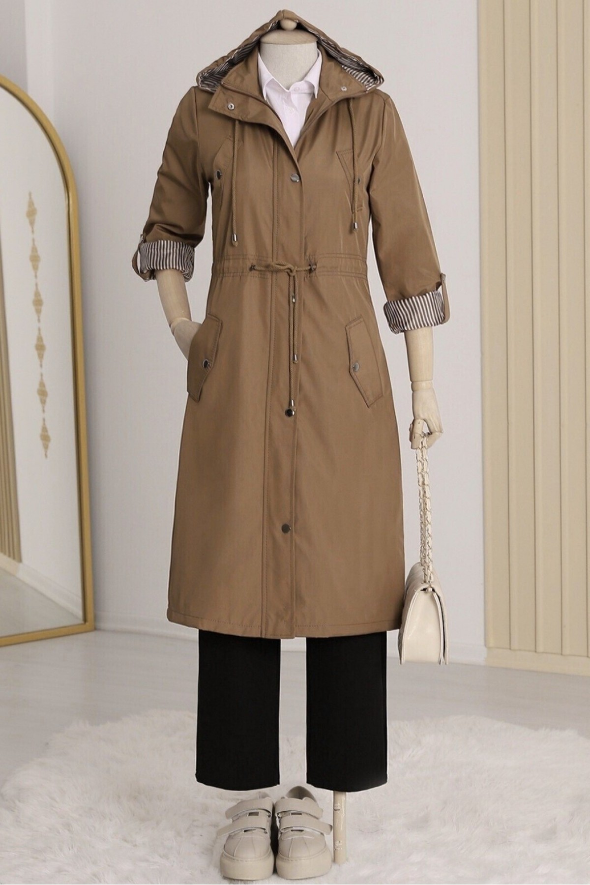 Striped Trench Coat       -Snuff
