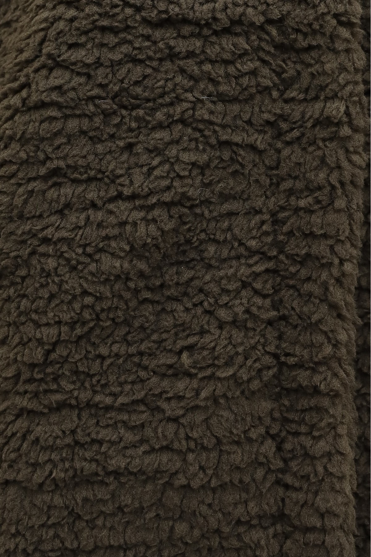 Double Buttoned Lined Plush Coat with Side Pockets   -Dark Coffee