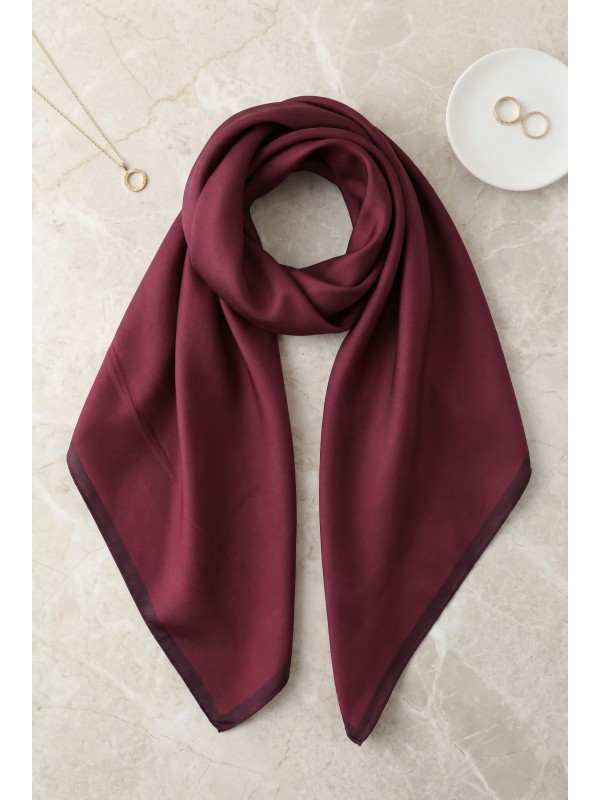 Düz Rayon Eşarp -Mürdüm