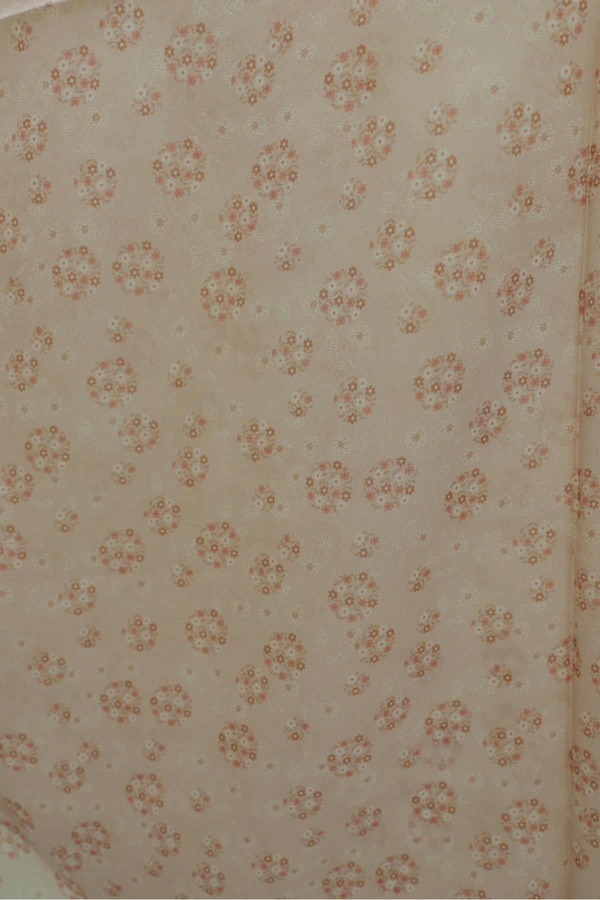 Crisp Floral Patterned Voile Scarf -Salmon