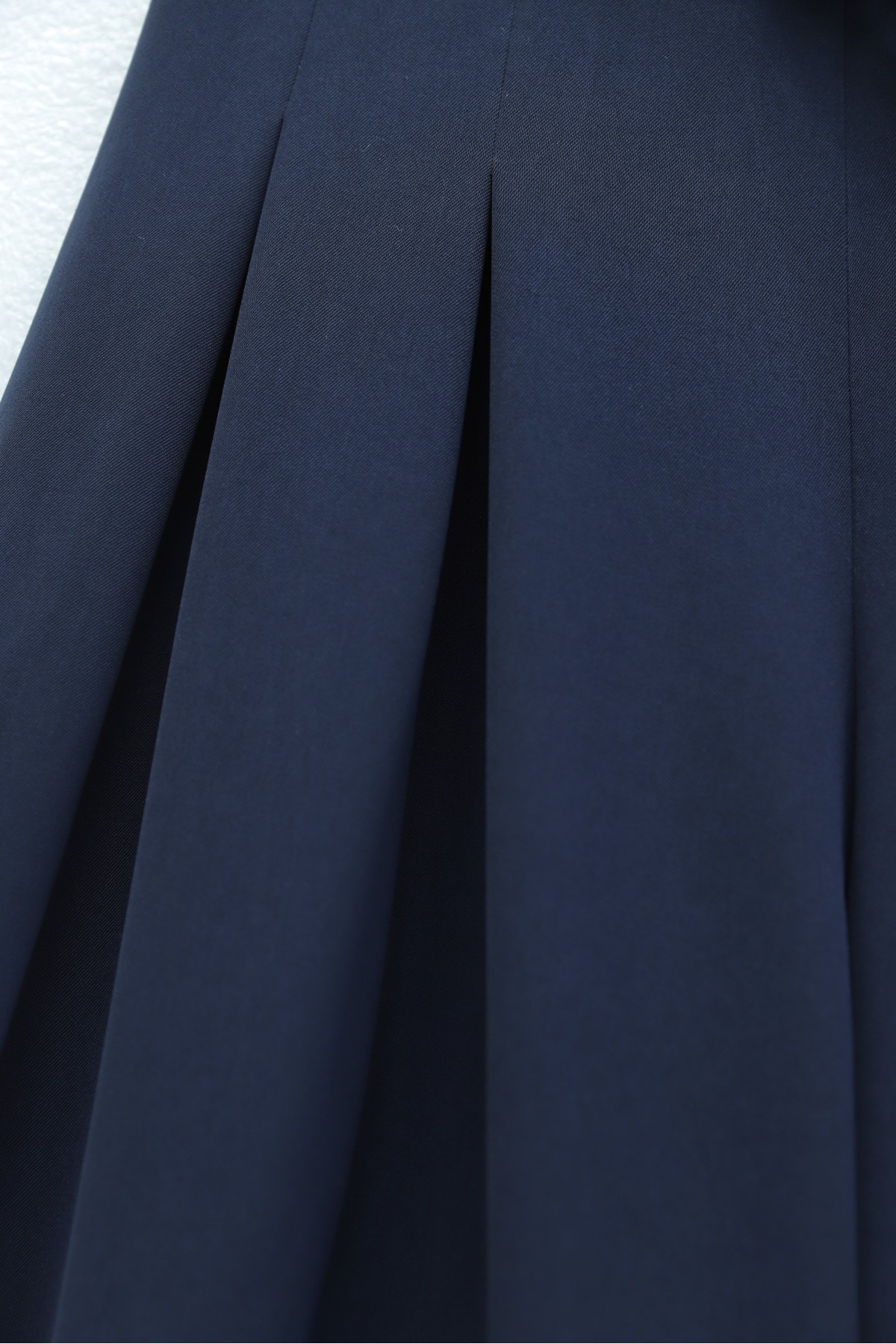 Imported Crepe Pants with Drawstring Waist and Wide Legs -Navy blue
