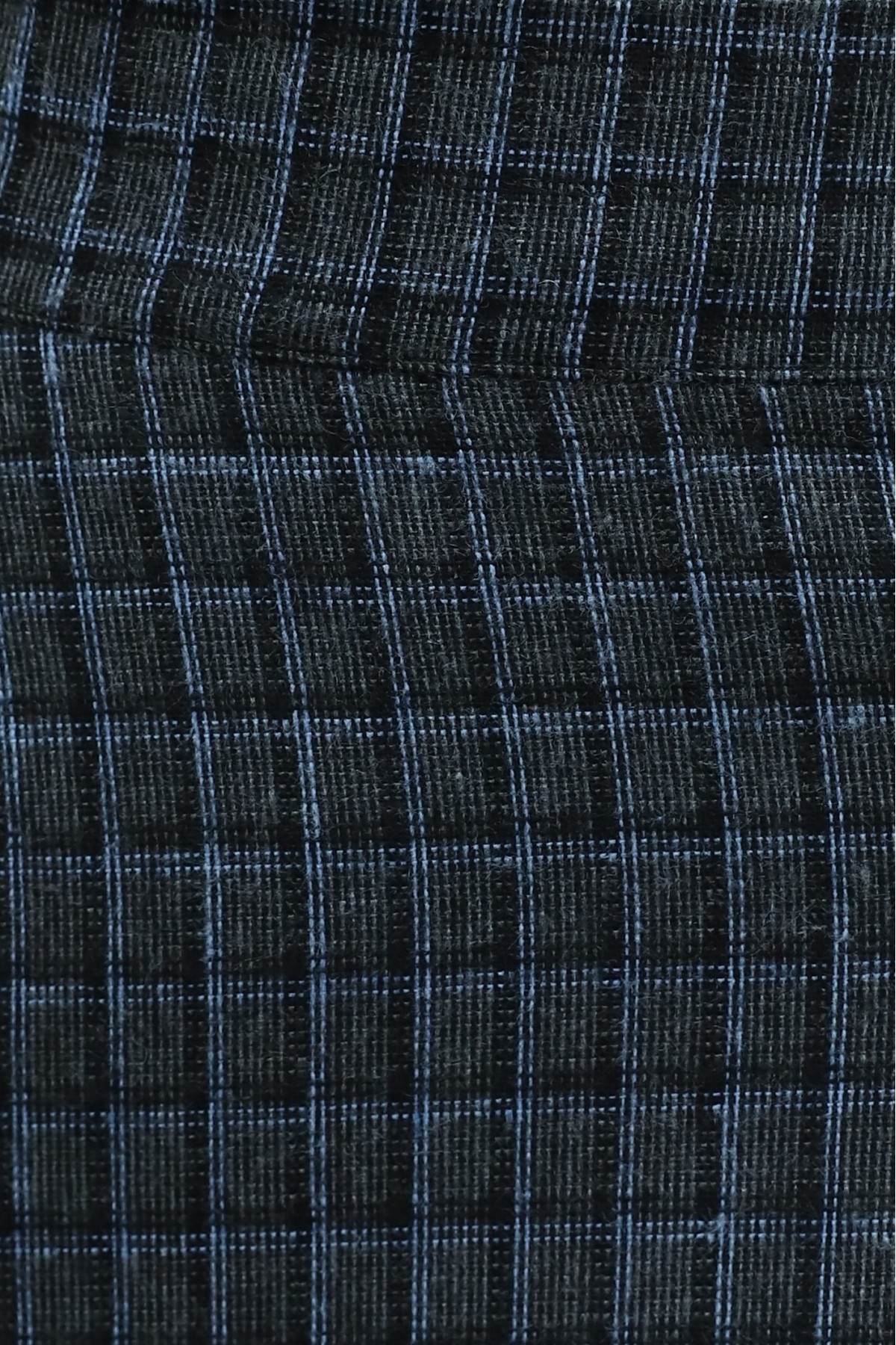 Flared Plaid Skirt with Zipper and Dual Pockets -Smoked 