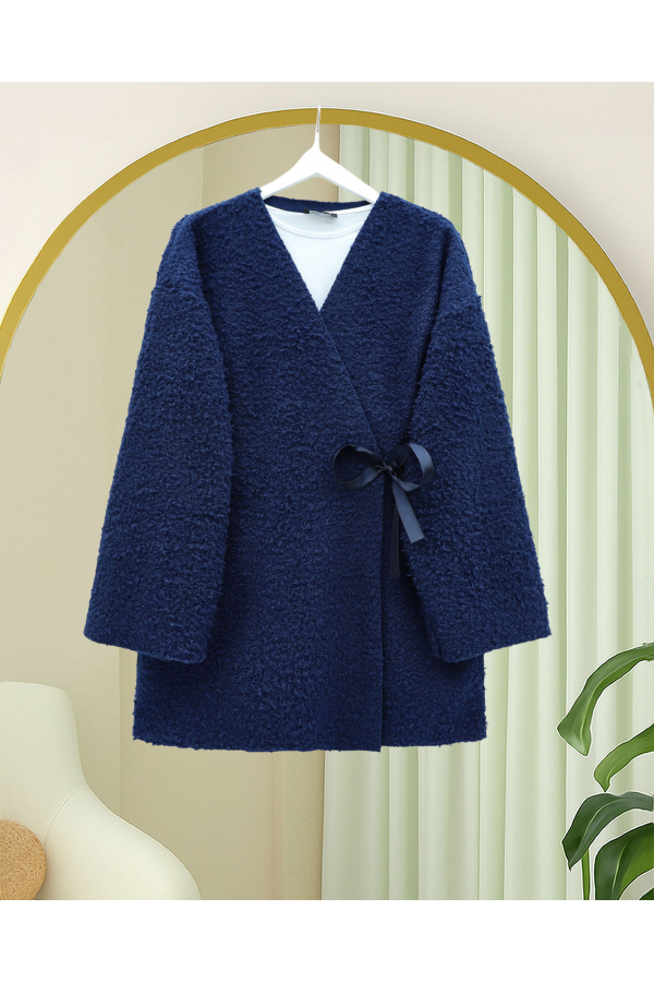 Yandan Bağlamalı Buklet Kimono   -Laci