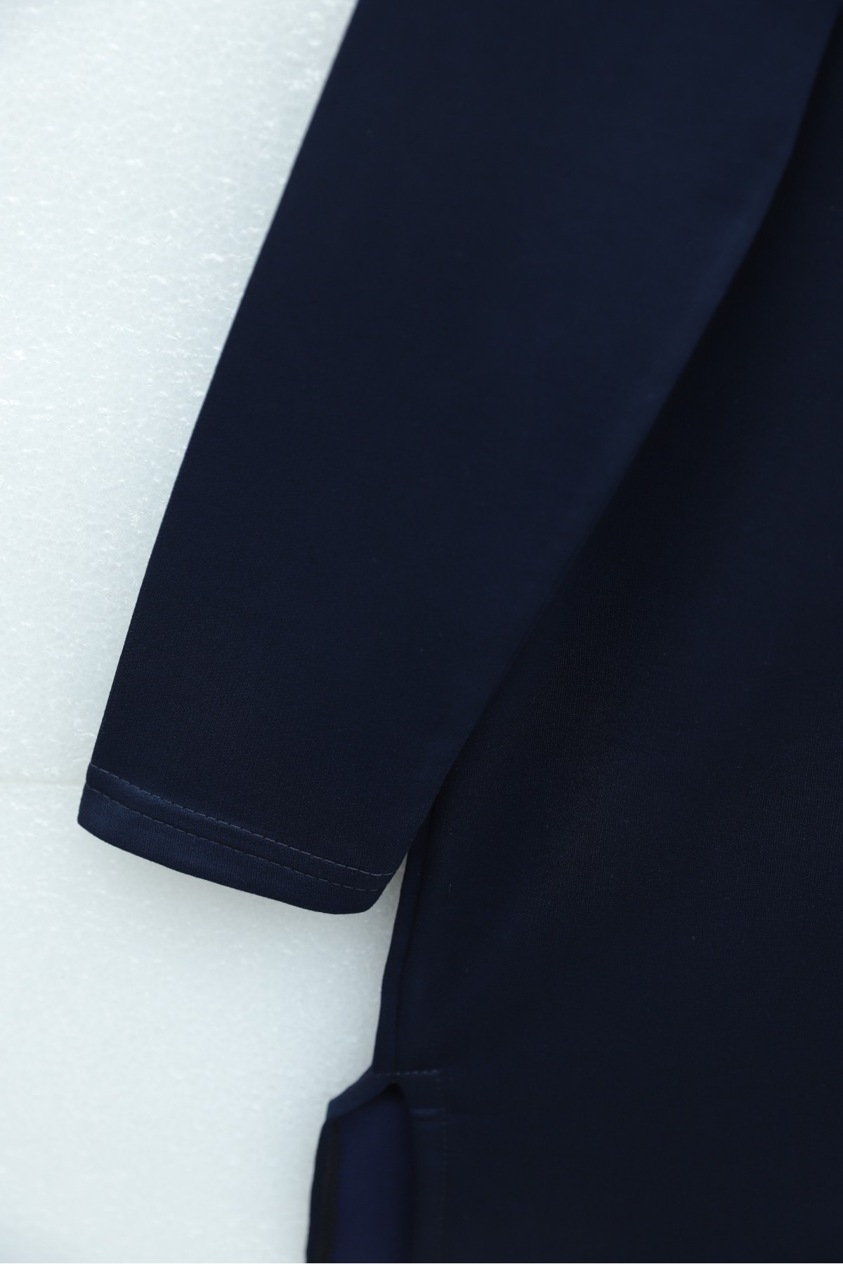 Önü Çiçek Nakışlı Bisiklet Yaka Penye Tunik -Laci