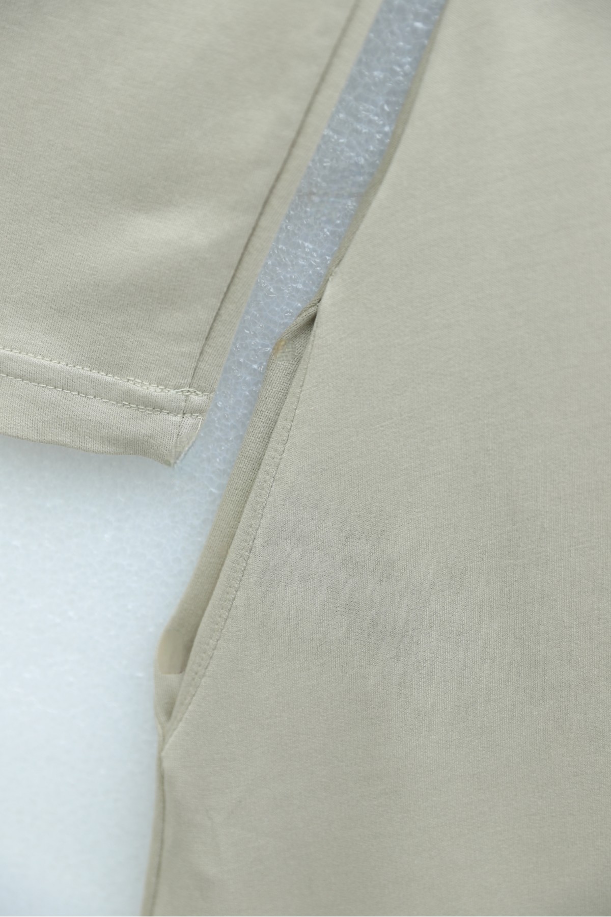Half-Zip Shirt Collar Long Oysho Dress -Light Mink