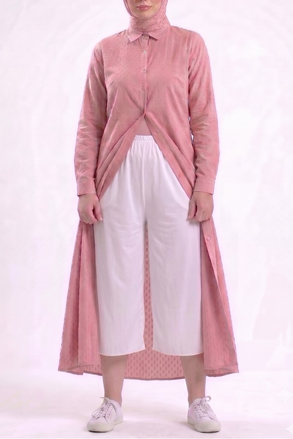 Beli Lastikli Pantolon İçlik  -Beyaz