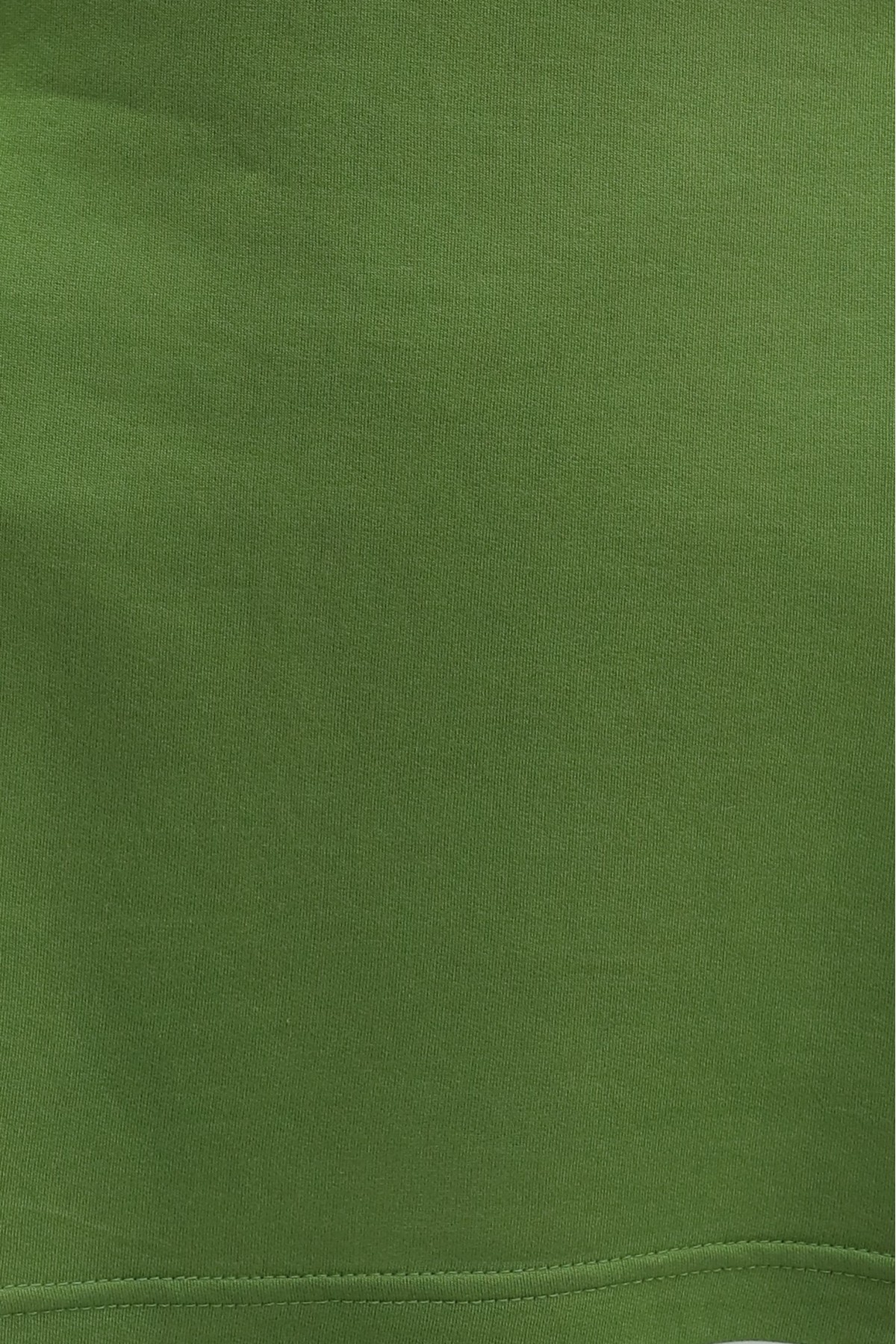 Lycra-Blend Poly-Viscose Sweatshirt with Drawstring Waist Detail -Khaki
