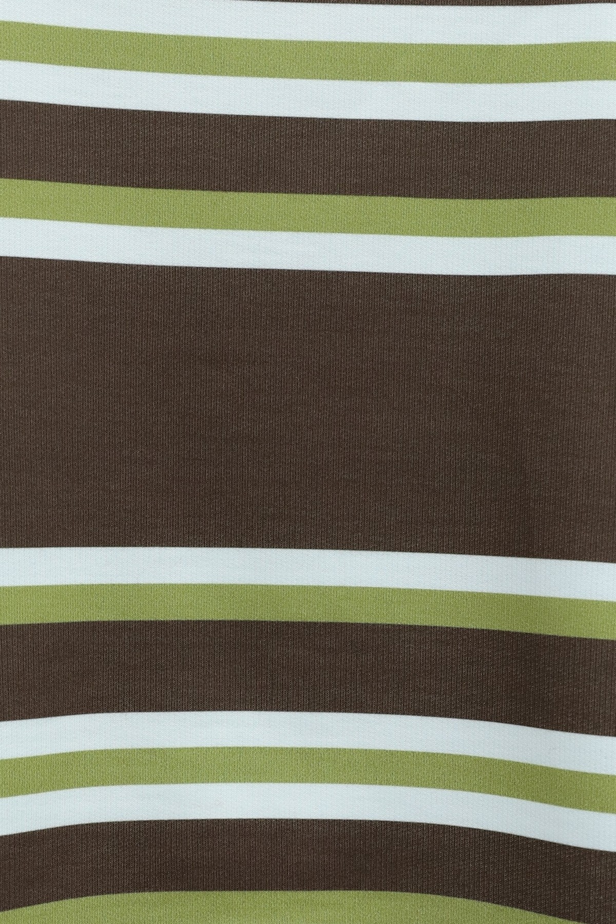 Crew Neck Thick-Striped Relaxed-Fit Jersey Sweatshirt -Olive